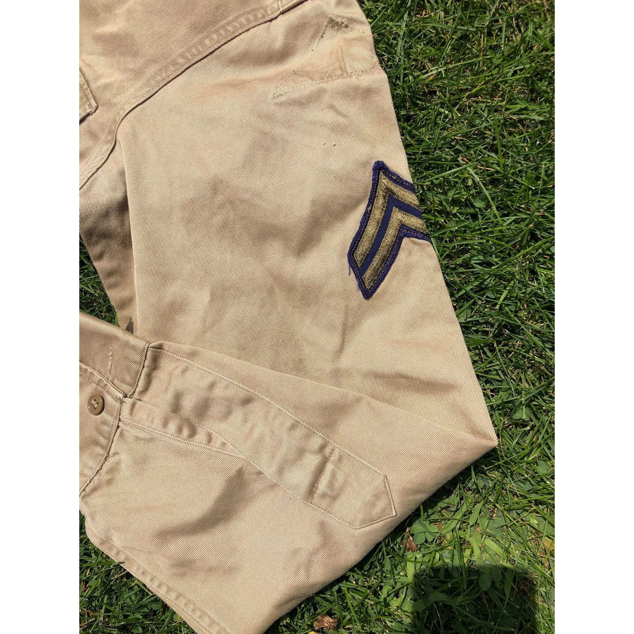 1952 U.S. Army Corporal Khaki Officer Dress Shirt