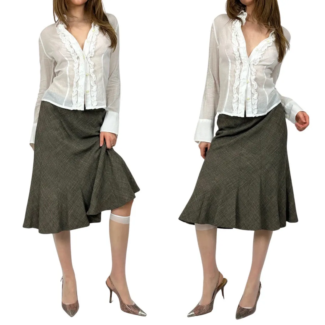 90's Paneled Flare Midi Skirt (S)