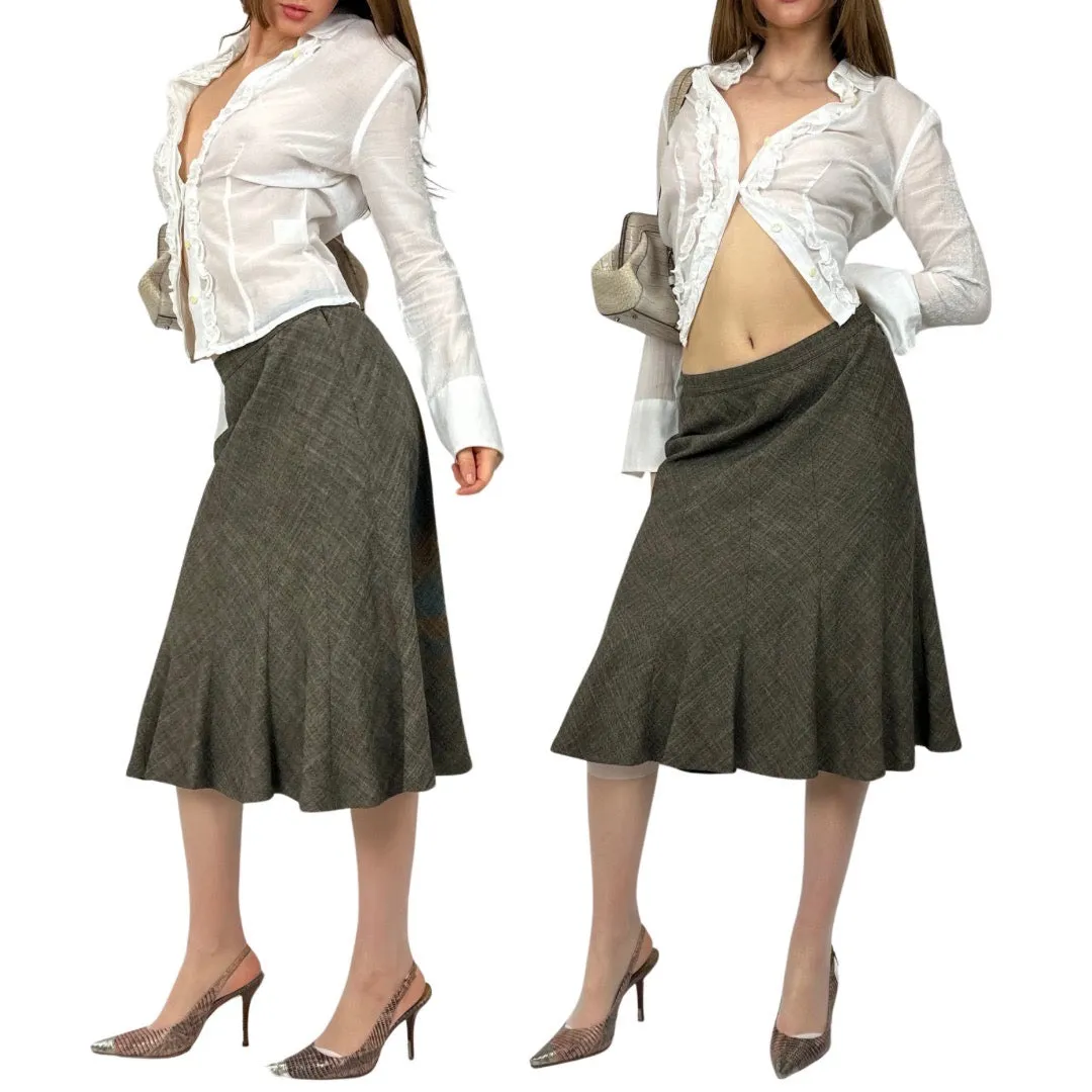 90's Paneled Flare Midi Skirt (S)