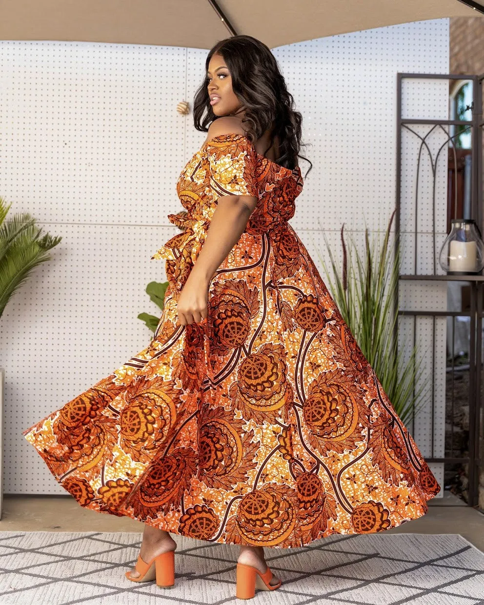 African Print Efua Wrap Dress