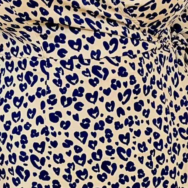 Animal Print Wrap Plus Size Midi Dress