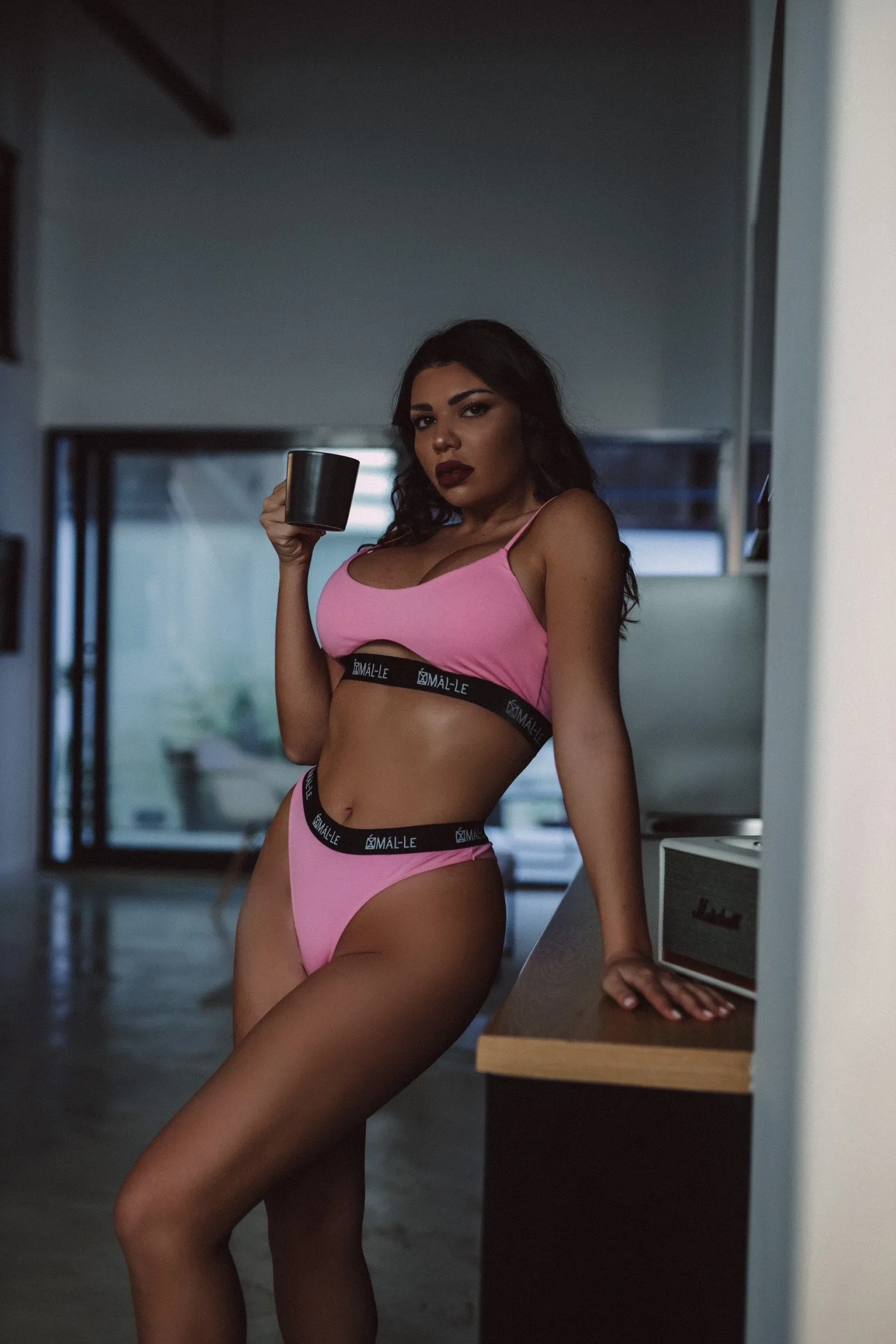 Basic Pink Bra with Cut Out