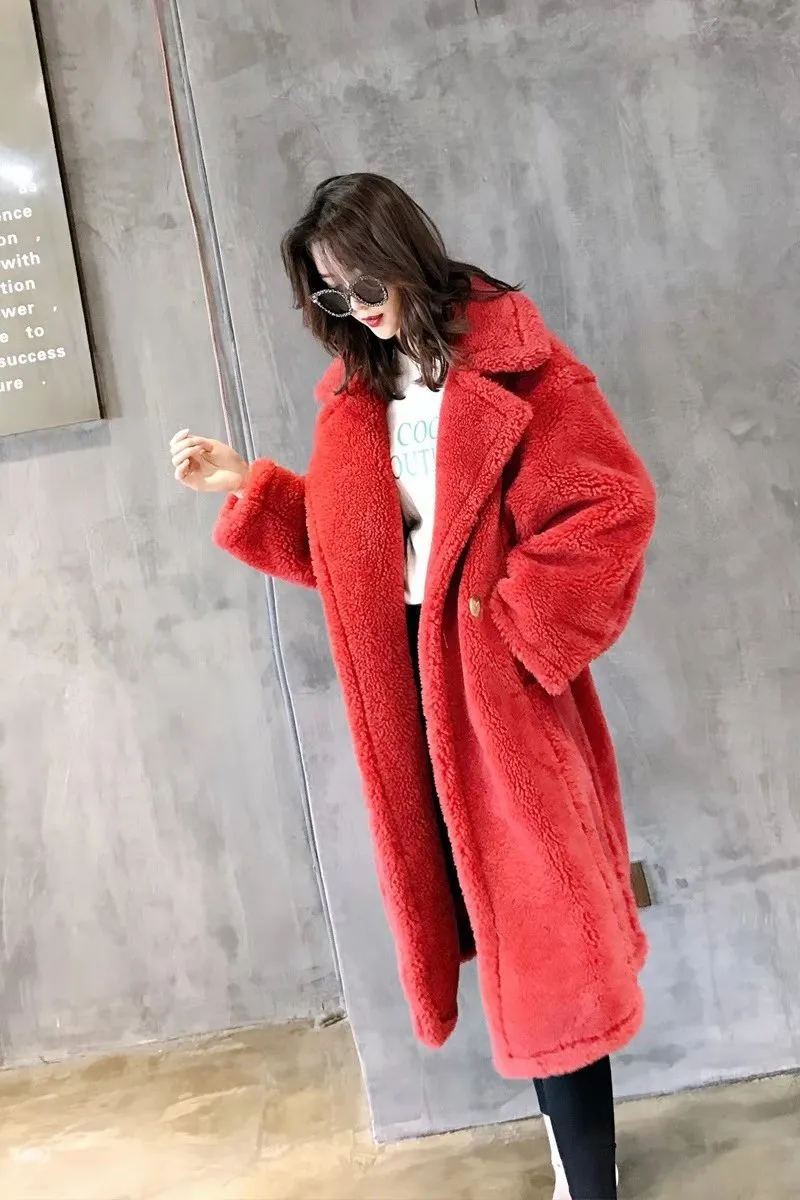 Bella Chic Women Faux Fur Coat, Great Colors! Seriously Cool, Warm Long Coat Thick Teddy Bear Coat