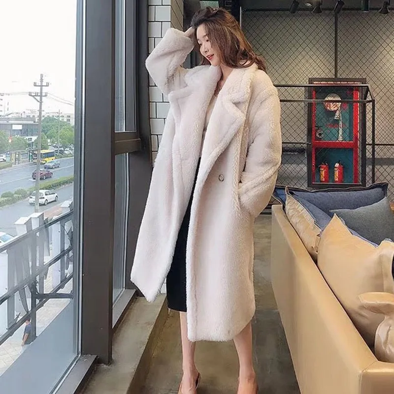 Bella Chic Women Faux Fur Coat, Great Colors! Seriously Cool, Warm Long Coat Thick Teddy Bear Coat