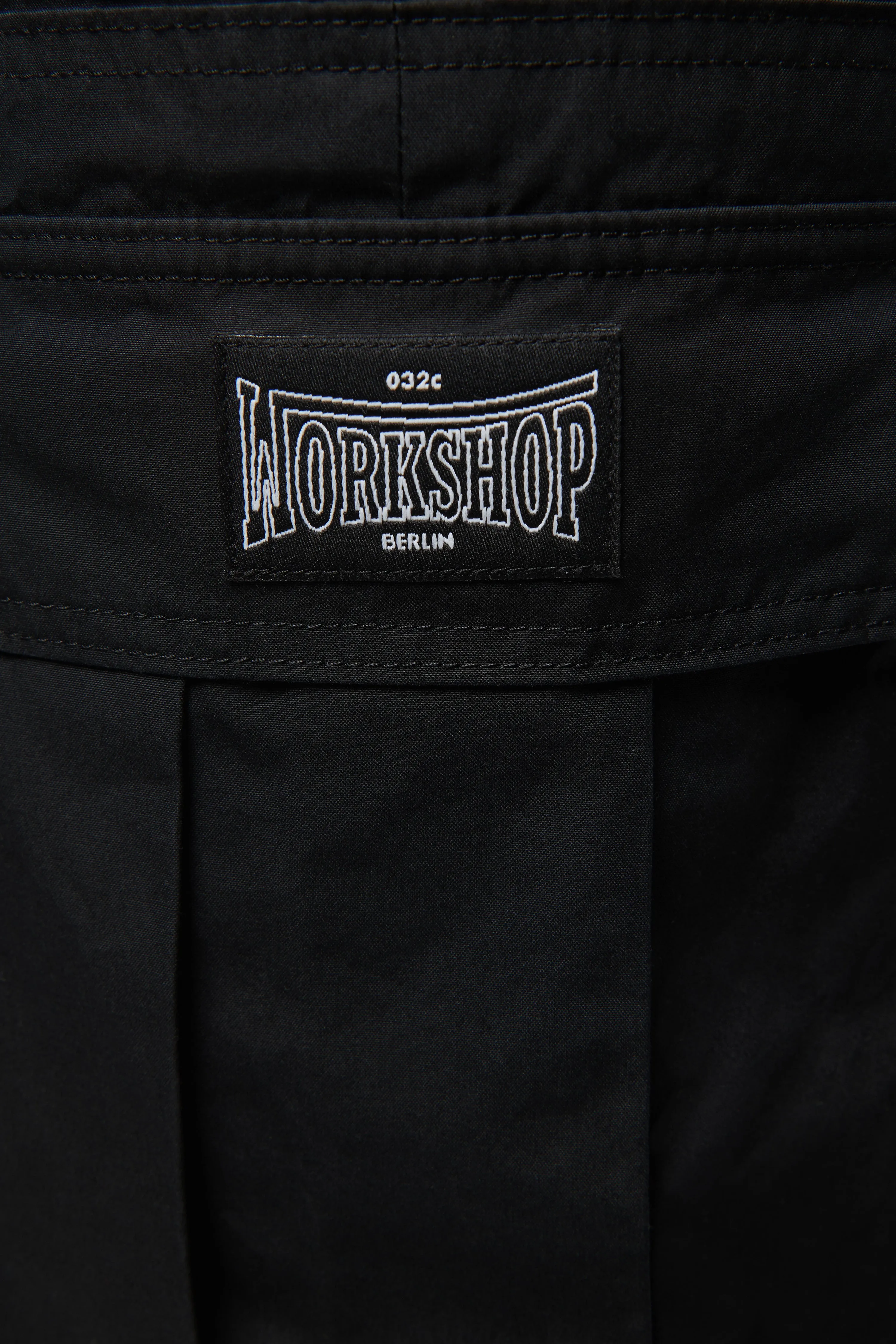Black Cargo Midi Skirt