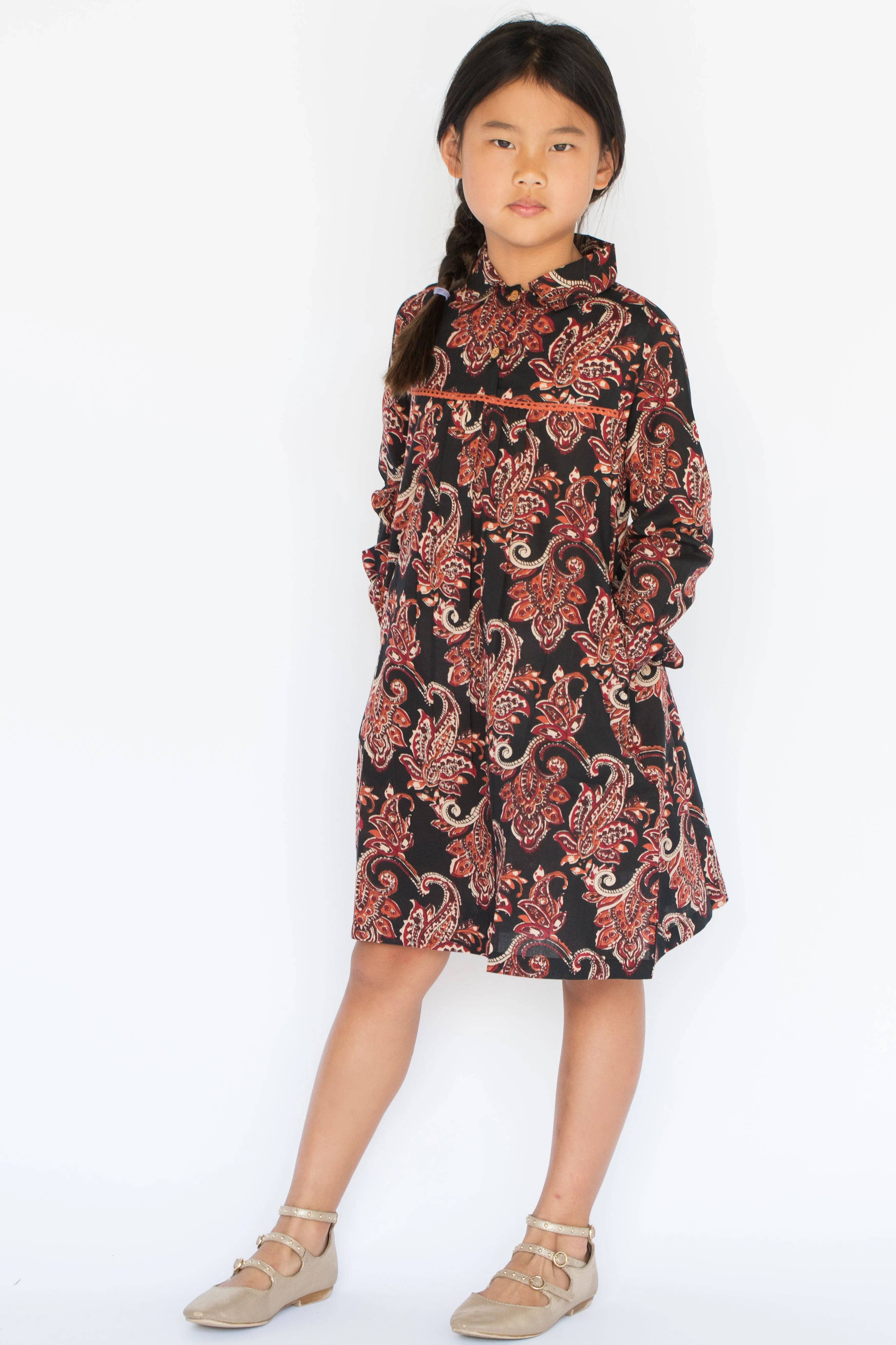 Black Floral Lace Detail Dress
