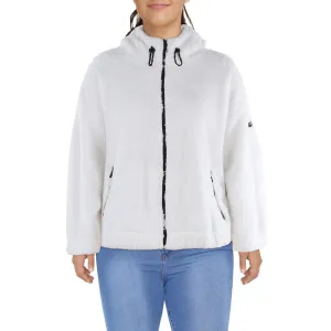 Calvin Klein Performance Womens Plus Short Warm Faux Fur Coat