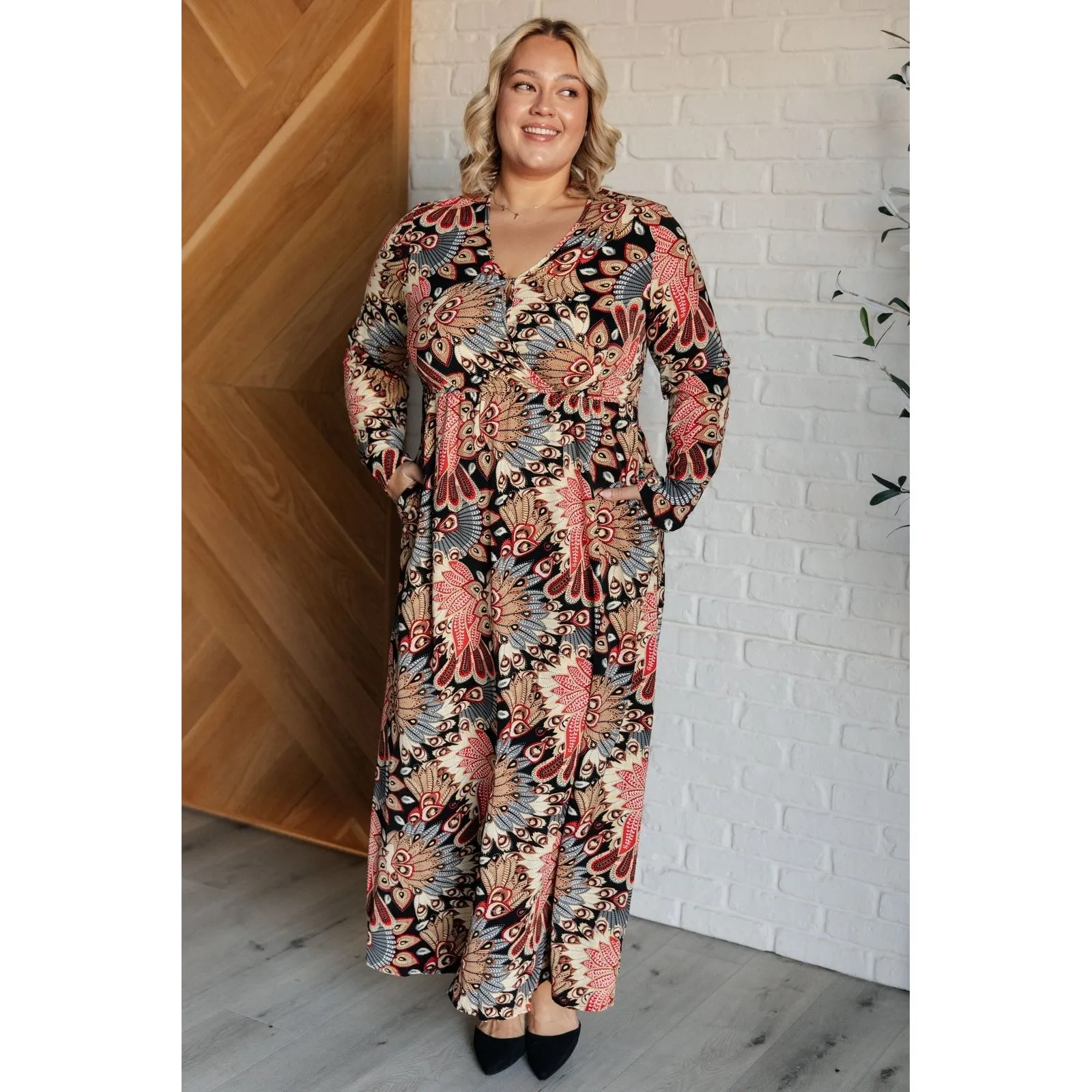 Changes Faux Wrap Maxi Dress