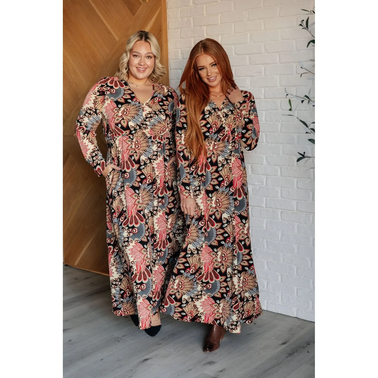 Changes Faux Wrap Maxi Dress