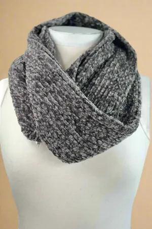 Chenille Infinity Scarf Black