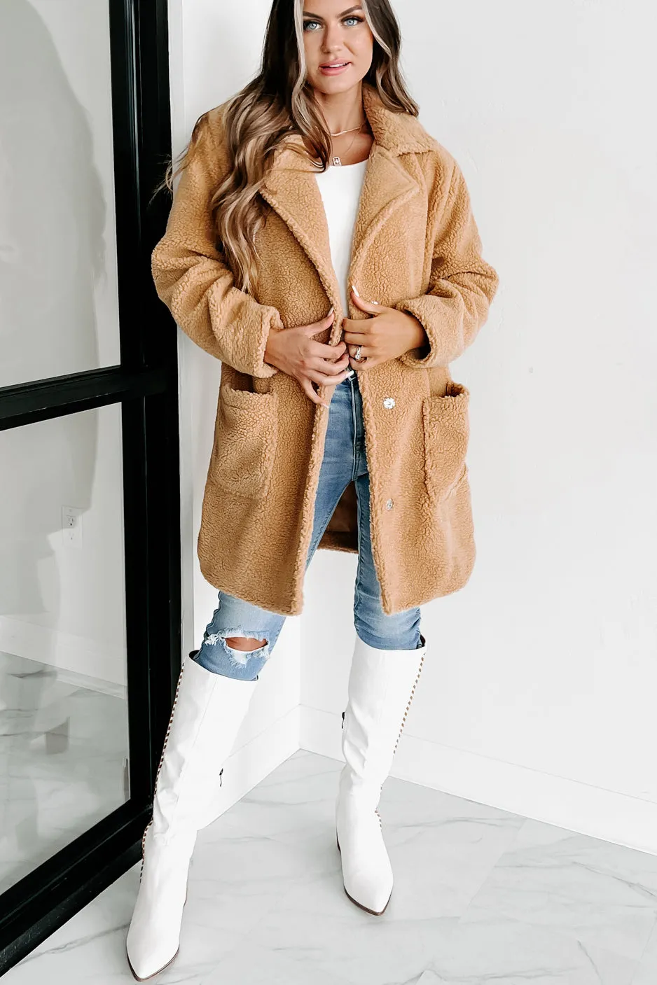 Coldest Days Teddy Coat (Camel)