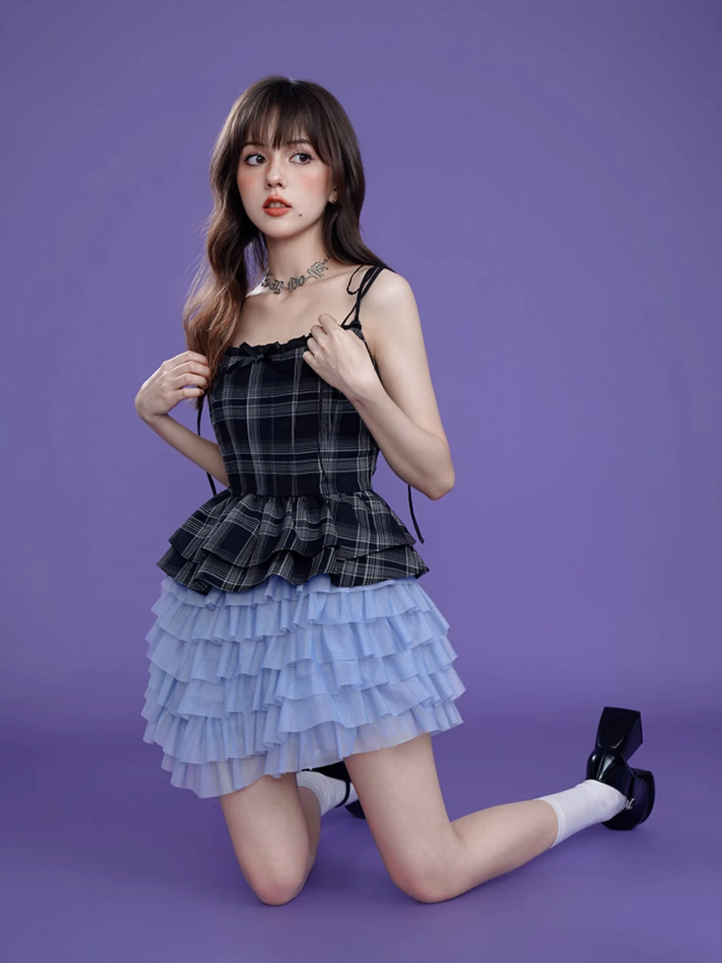 Fish Bone Slip Cake Dress