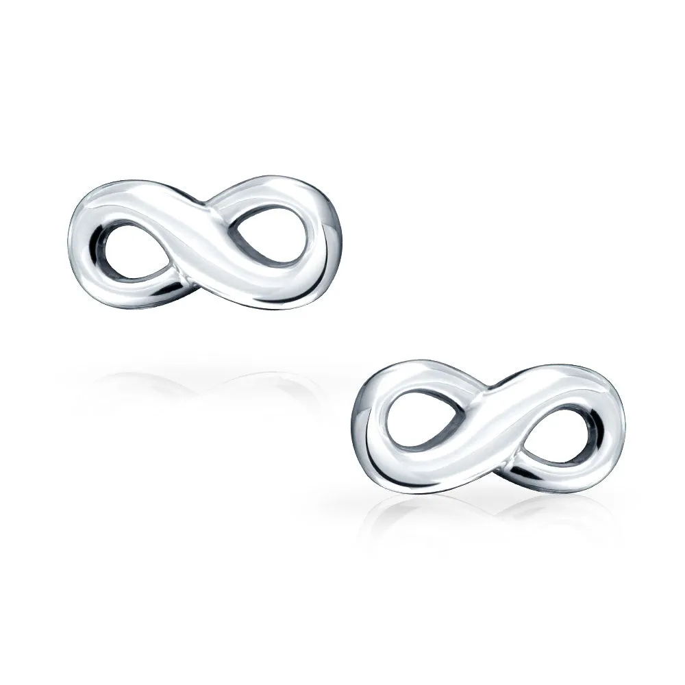 Forever Love Infinity Shirt Cufflink for Men - Sterling Silver Wedding Gift