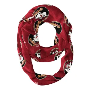 FSU Seminoles Repeat Logo Game Day Collegiate Women Light Weight Ultra Soft Infinity Scarf by Vive La Fete