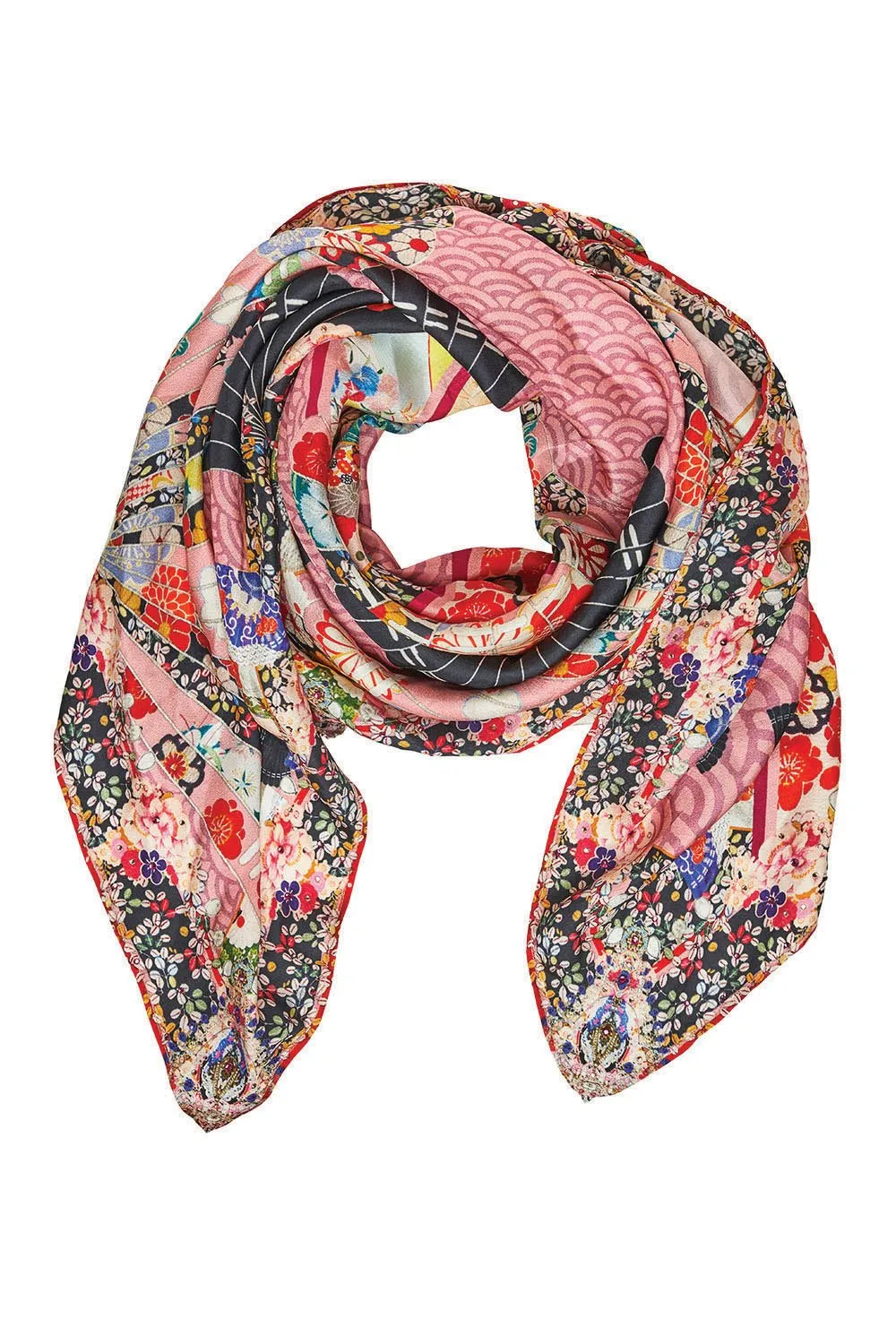 LARGE SQUARE SCARF POSTCARDS FROM MARS