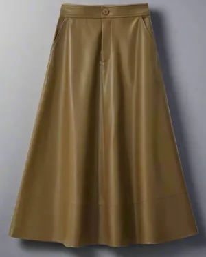 Leather Midi Skirt