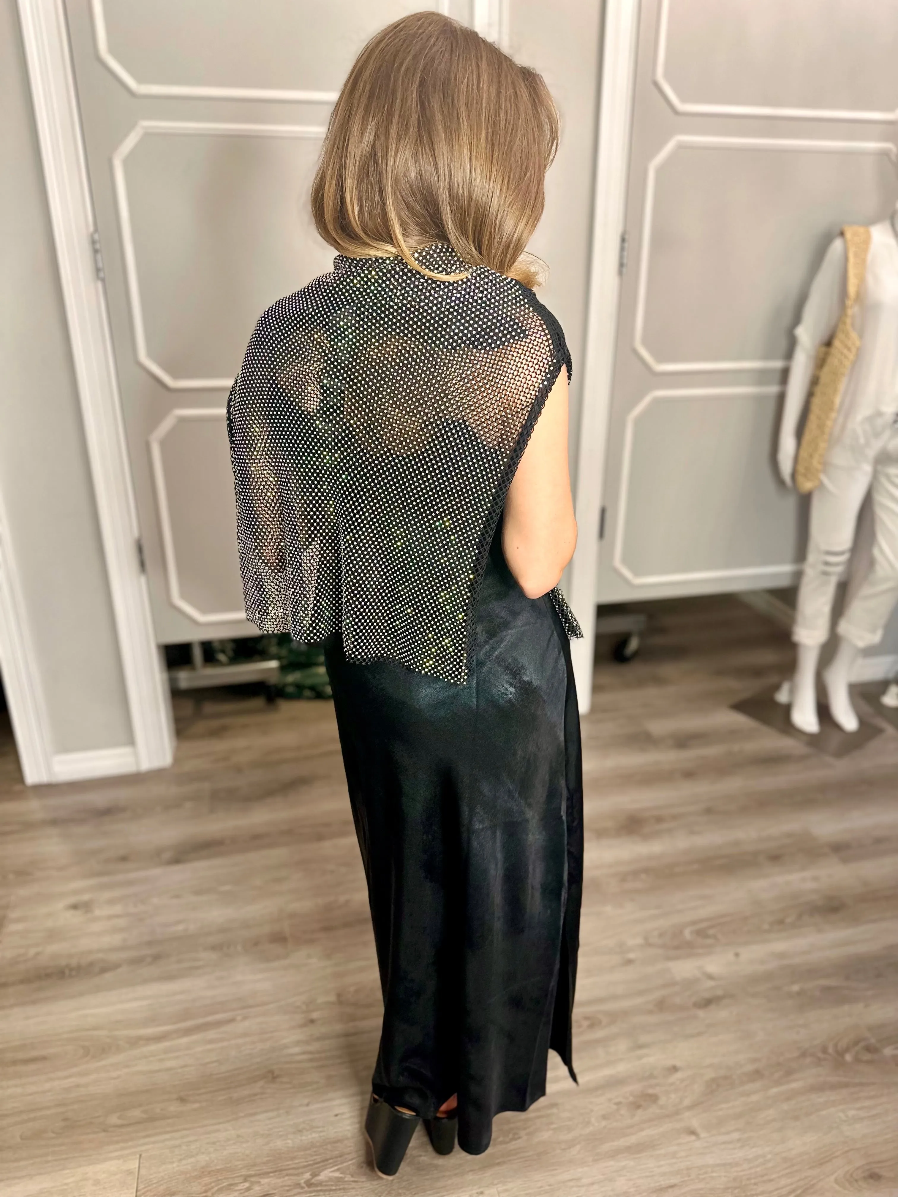 Mariana Metallic Slip Dress