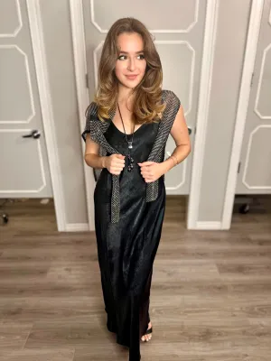 Mariana Metallic Slip Dress