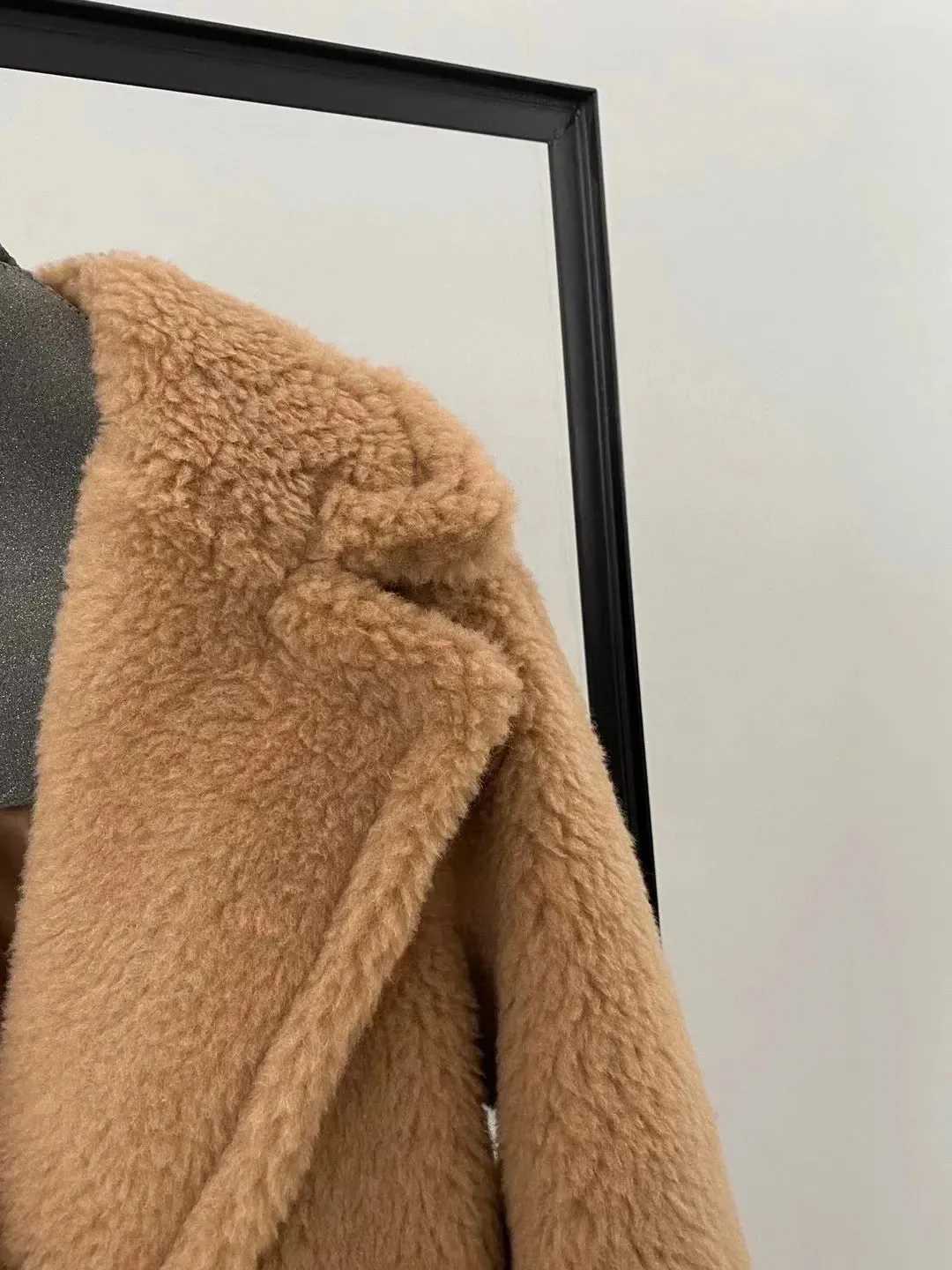 Max Short Teddy Coat 62% Alpaca 26% Wool 12% Silk Coat Winter Thicken Women's Coat