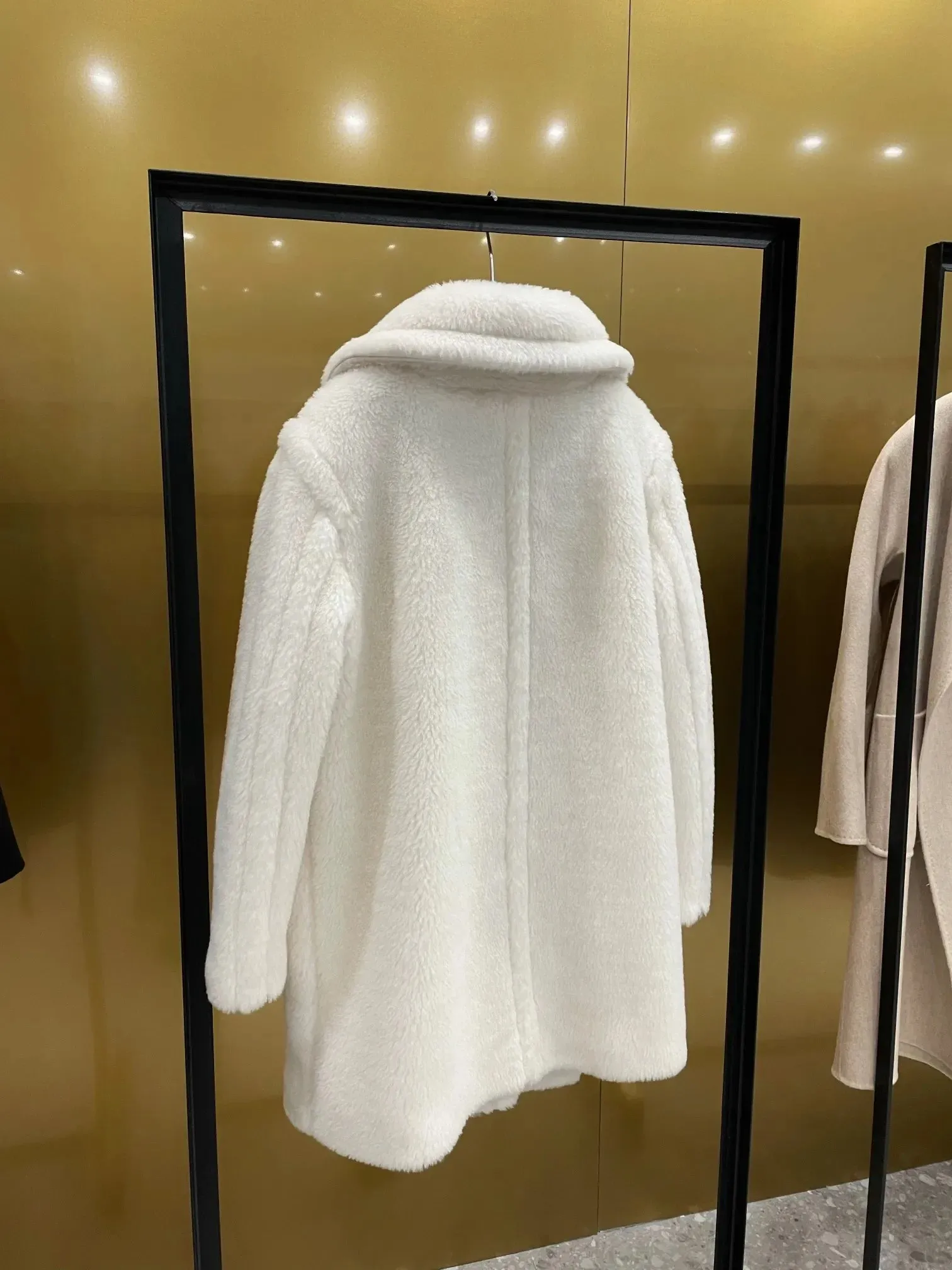 Max Short Teddy Coat 62% Alpaca 26% Wool 12% Silk Coat Winter Thicken Women's Coat