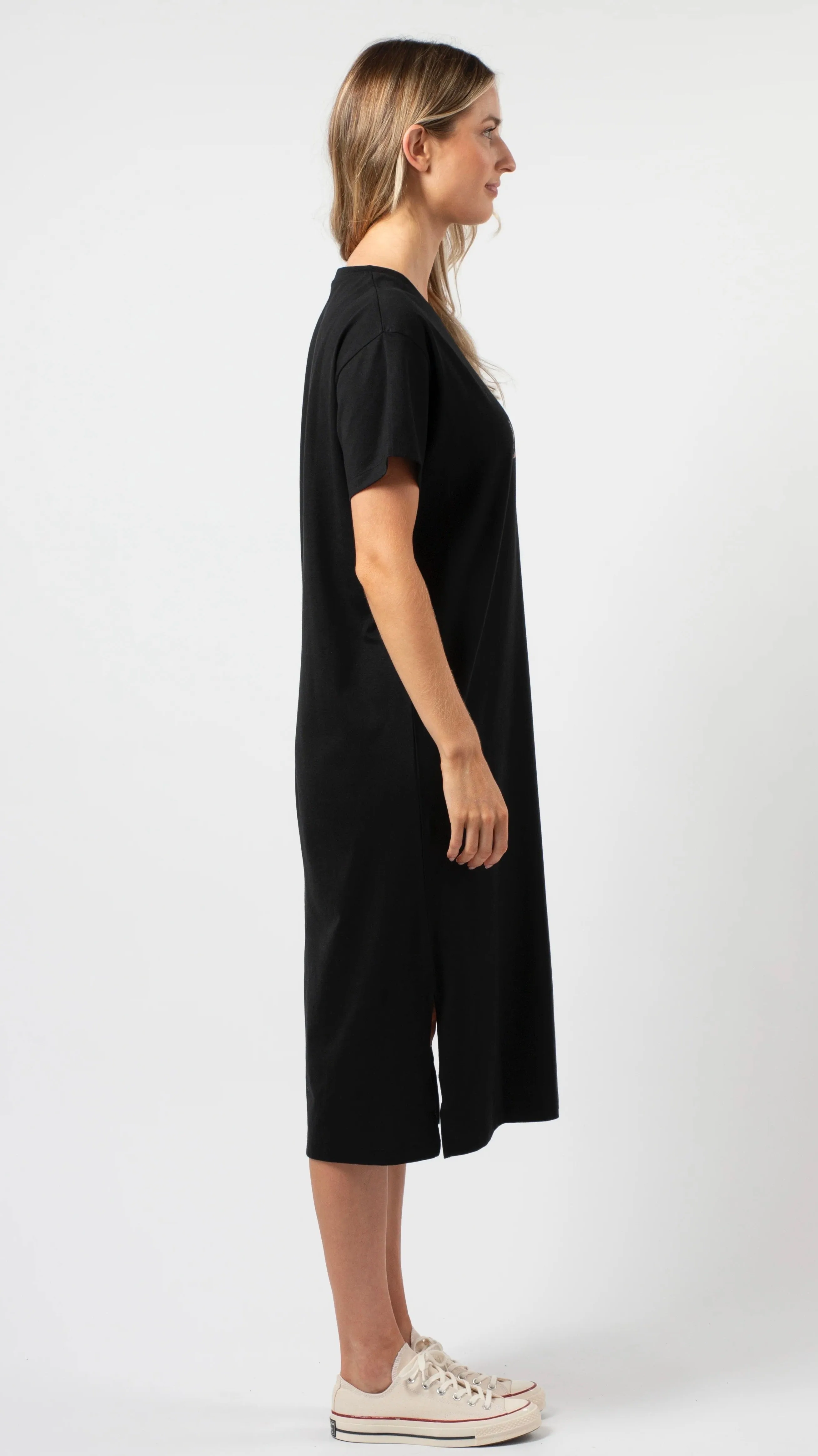 Maxie T Shirt Dress Dusty Rose Cross