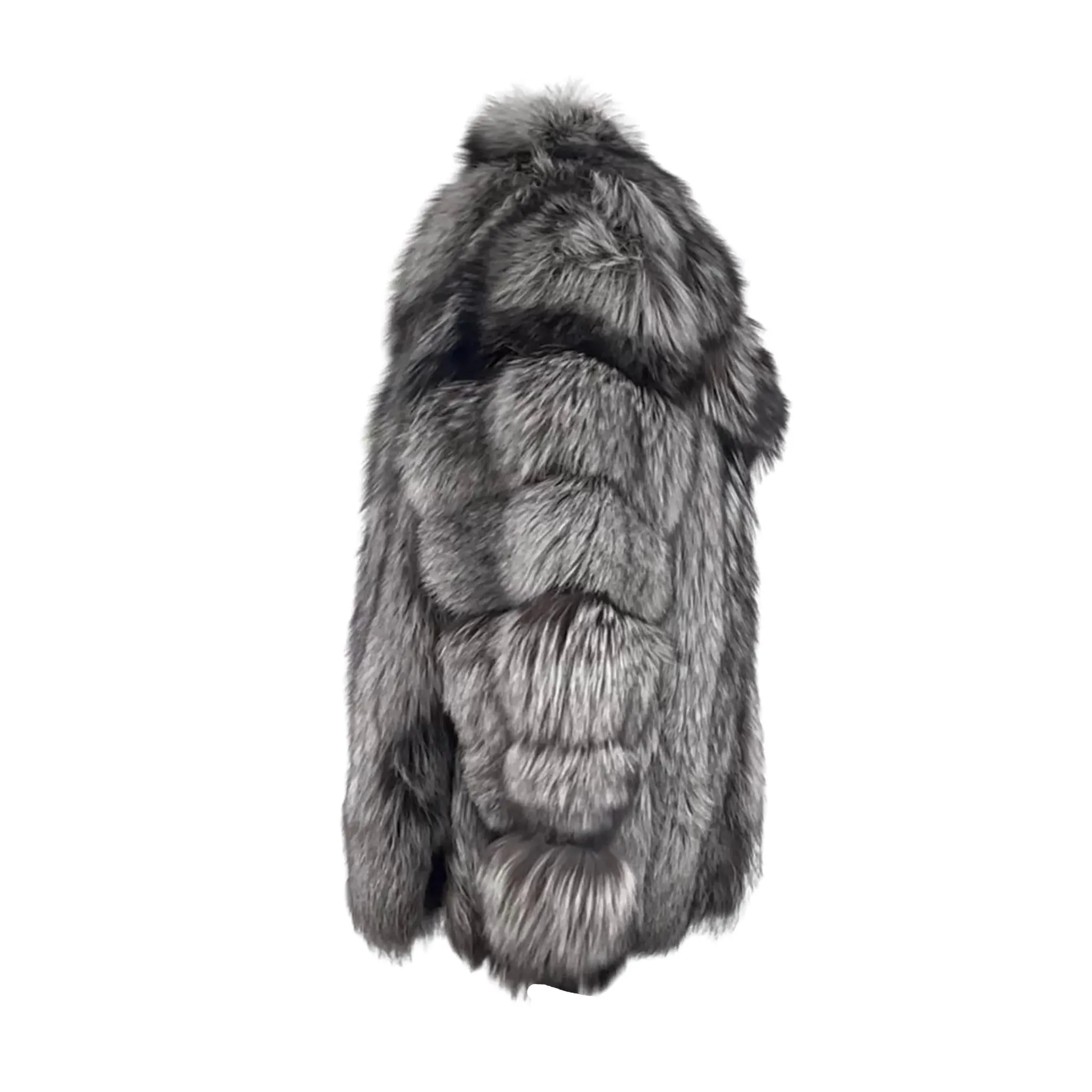 Men's 3/4 Silver Fox Coat Style # 9001