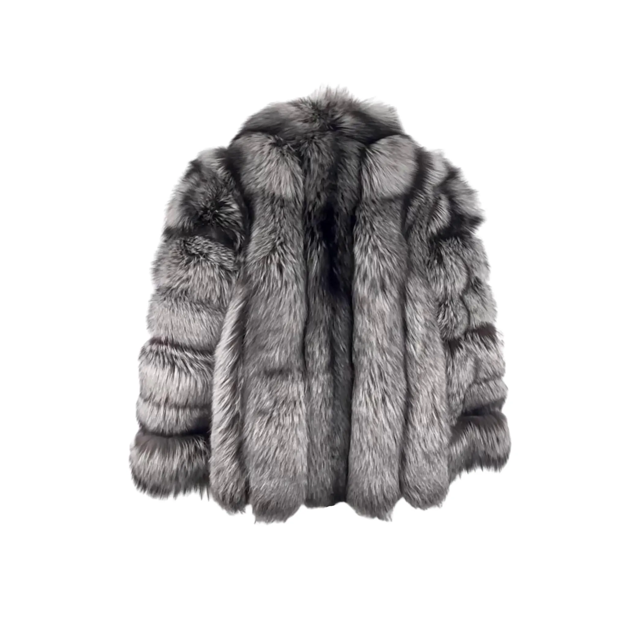 Men's 3/4 Silver Fox Coat Style # 9001