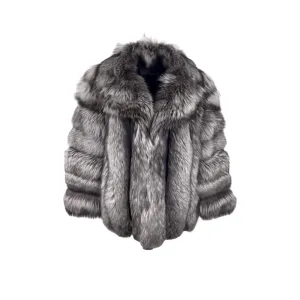 Men's 3/4 Silver Fox Coat Style # 9001