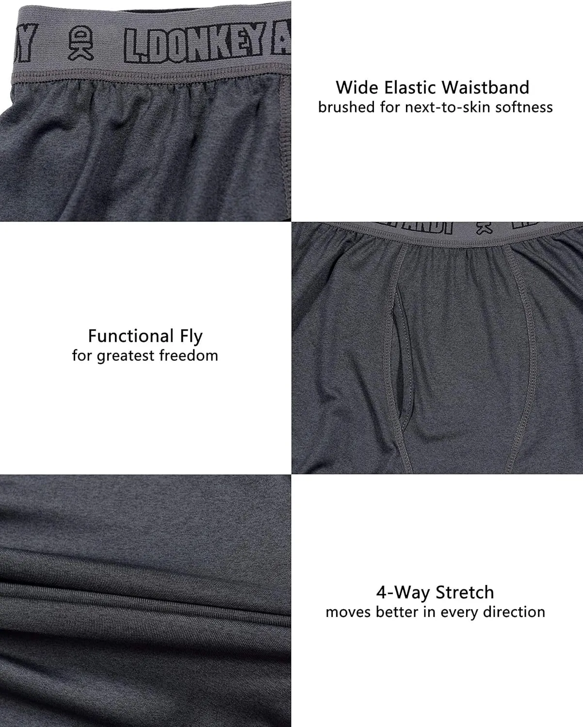 Men's Thermal Underwear Set Performance Base Layer Wicking Long Johns