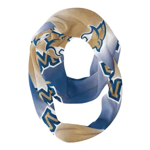 Montana State Bobcats All Over Logo Game Day Collegiate Women Ultra Soft Knit Infinity Scarf by Vive La Fete