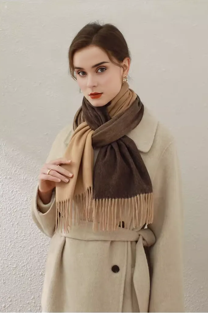 Ombre 100 Wool Fringe Scarf