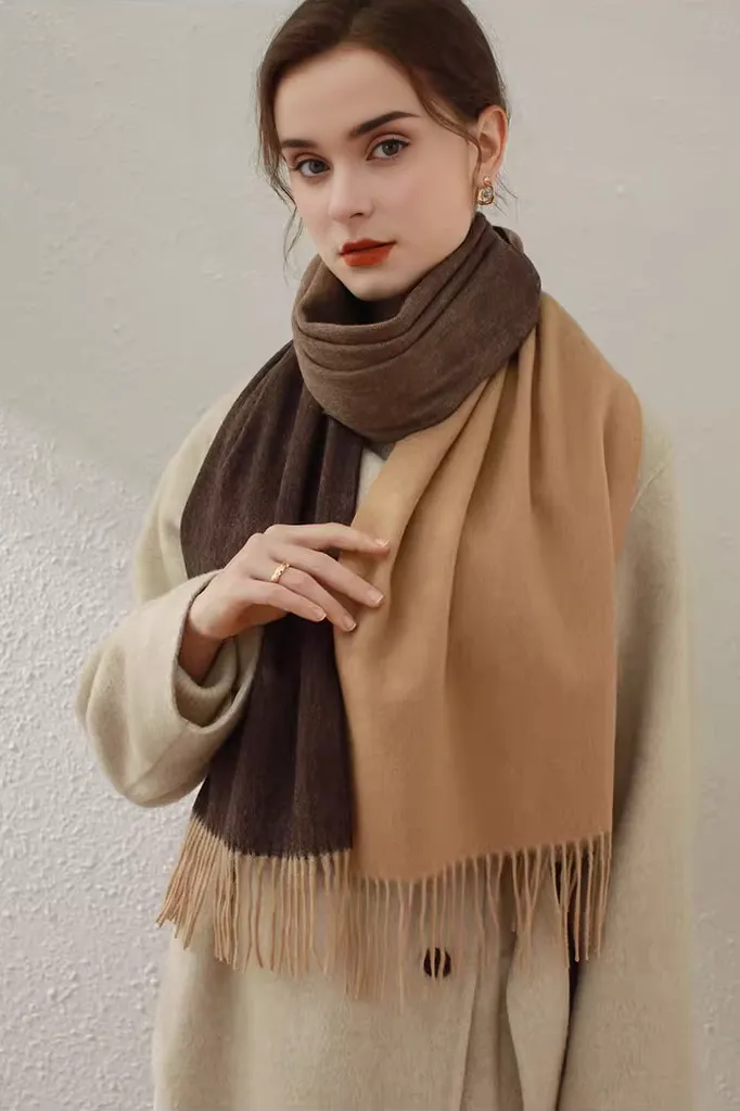 Ombre 100 Wool Fringe Scarf