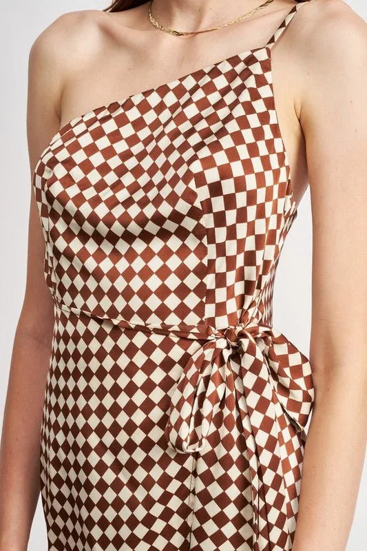 One-shoulder Wrap Dress