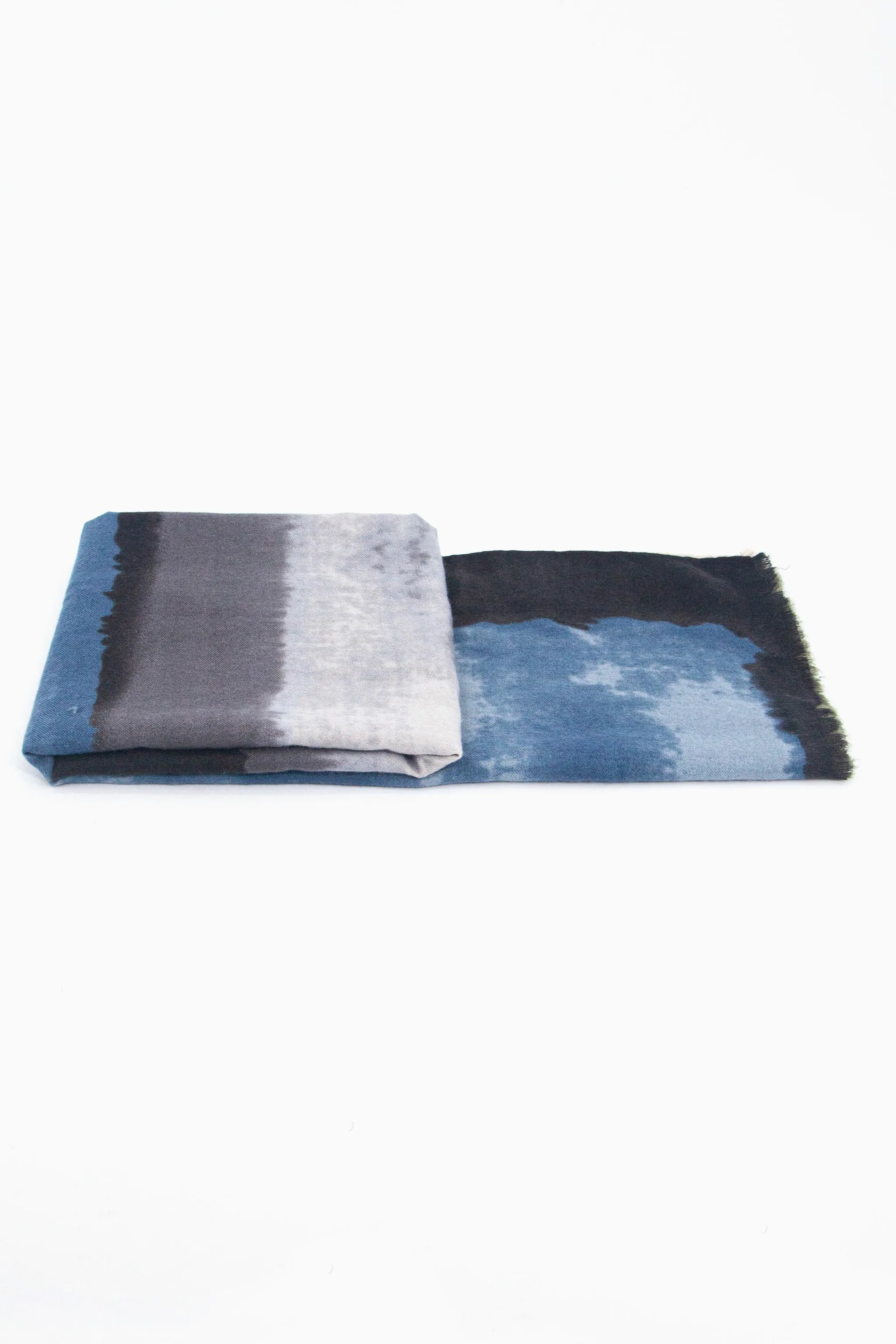 Penelope Lightweight Scarf - Black, Watercolour