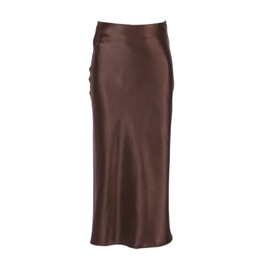 Satin Midi Skirt