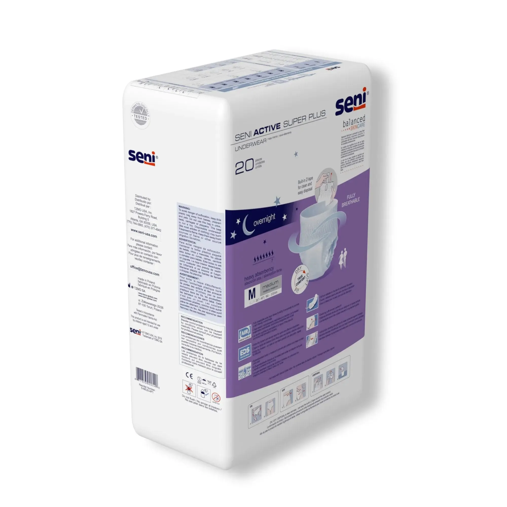 Seni® Active Super Plus Heavy Absorbent Underwear, Medium