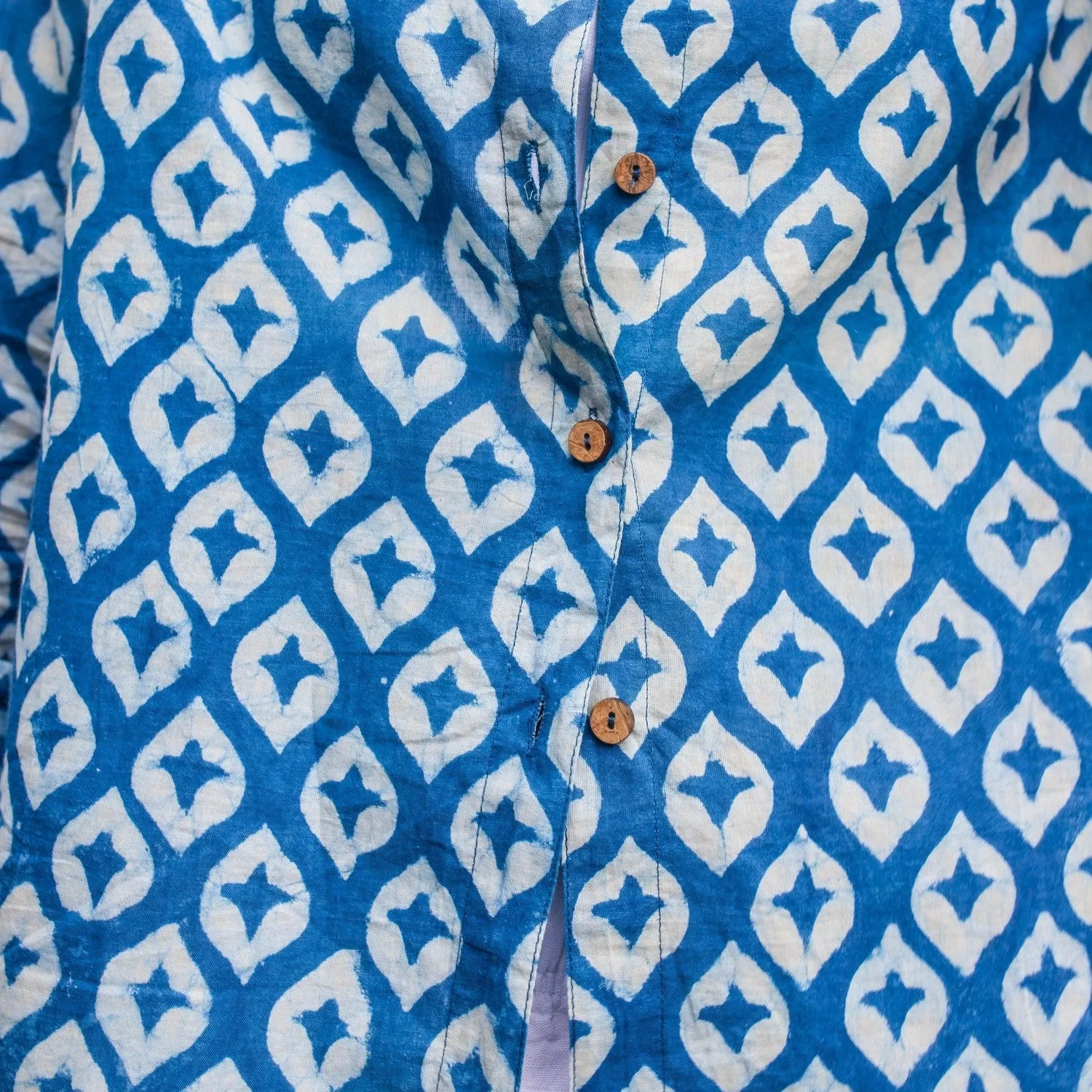 Surmaya Indigo Diamond Shirt