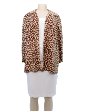 VINTAGE Faux Fur Leopard Coat