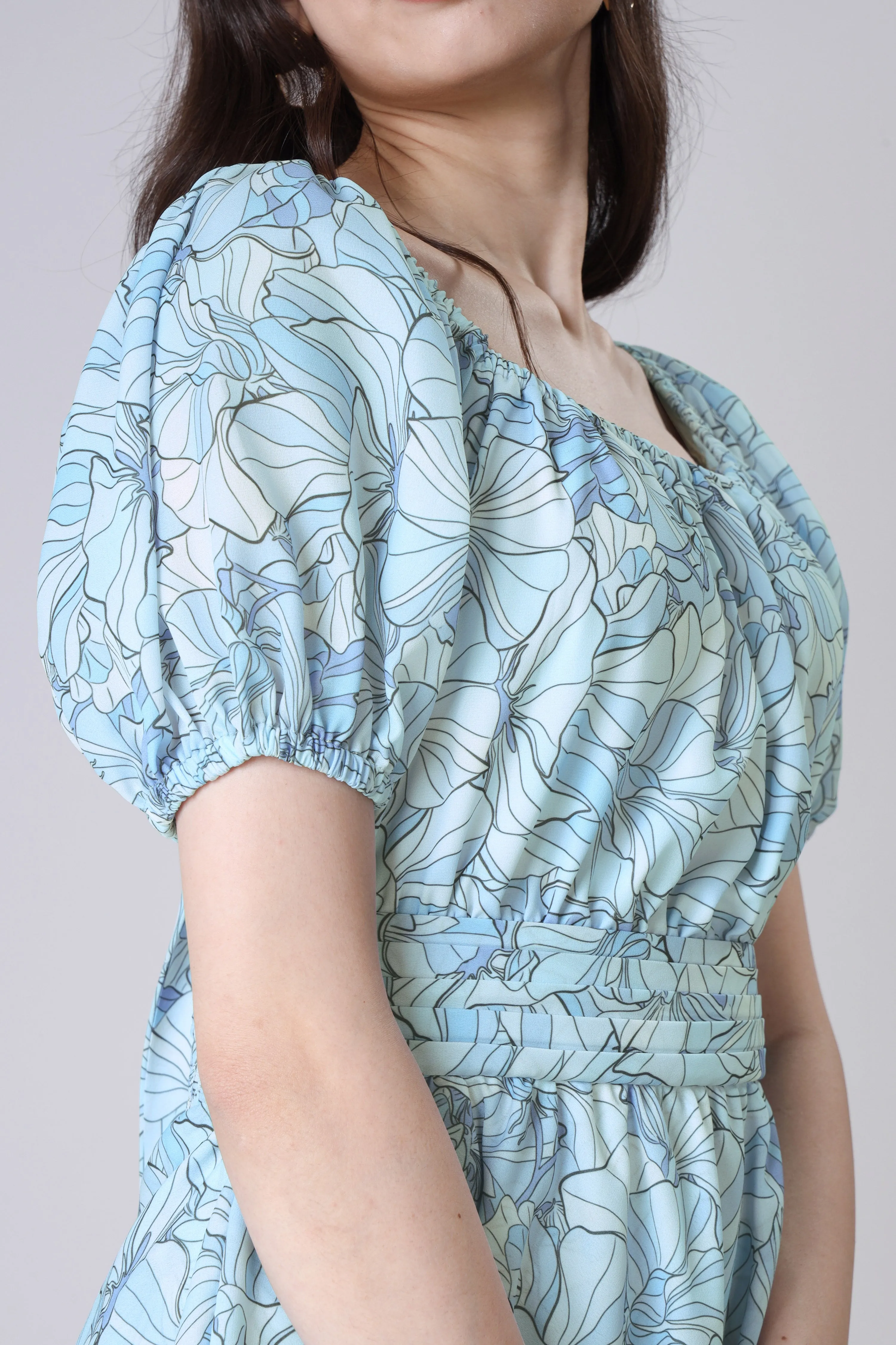 Women Floral Print Fit And Flare Dress