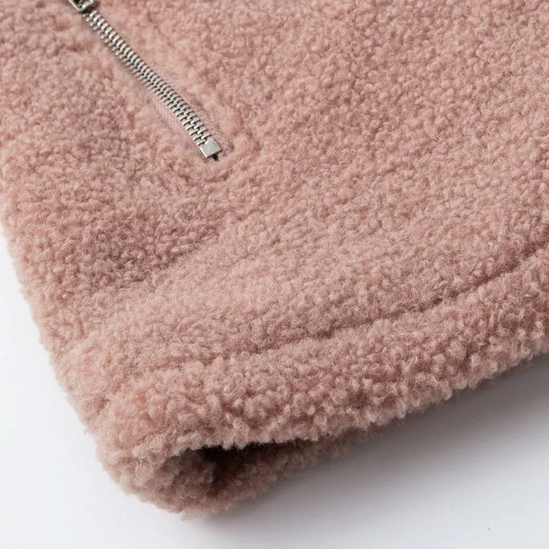 Women's Autumn/Winter Casual Fluffy Coat With Zippers