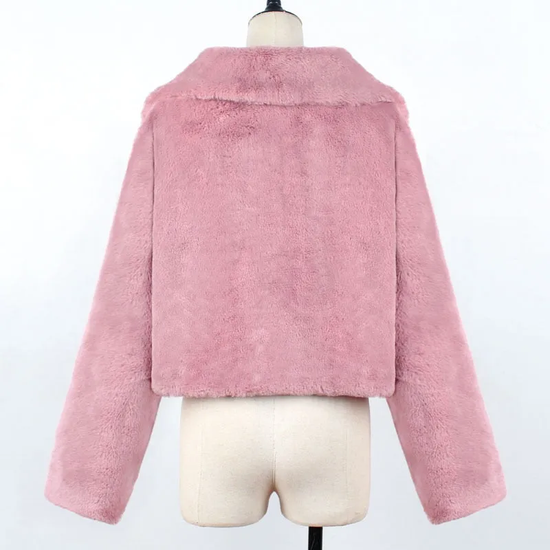 Women's Autumn/Winter Faux Fur Short Thick Coat