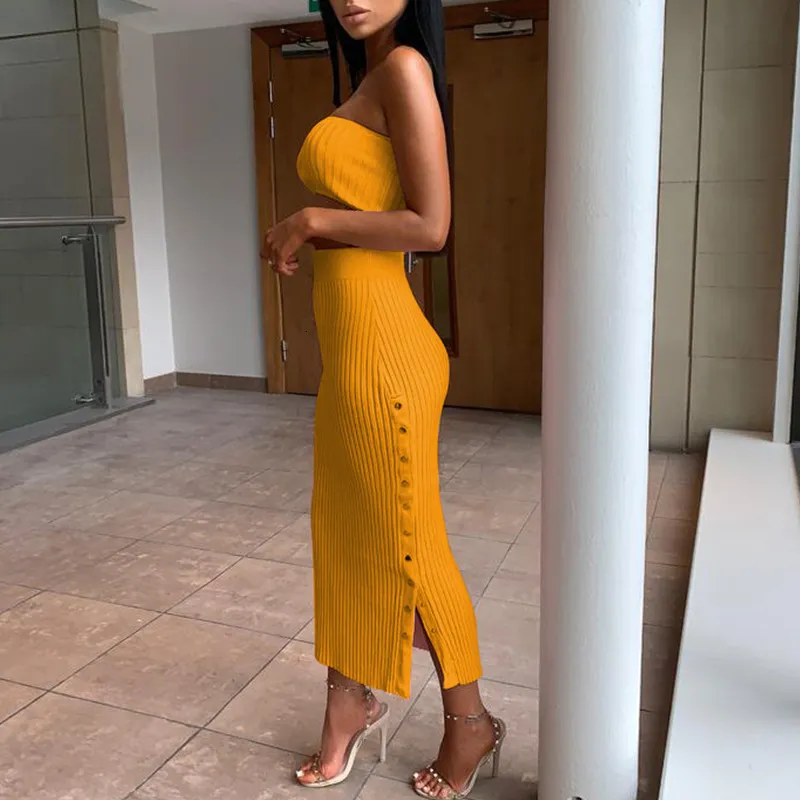 Women's Summer Casual Sheath Off-Shoulder Two-Piece Dress