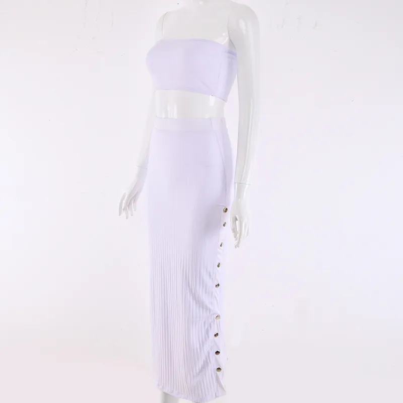 Women's Summer Casual Sheath Off-Shoulder Two-Piece Dress
