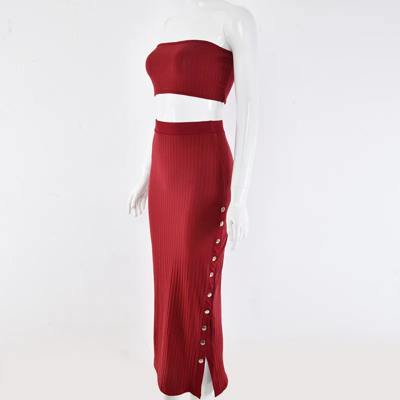 Women's Summer Casual Sheath Off-Shoulder Two-Piece Dress