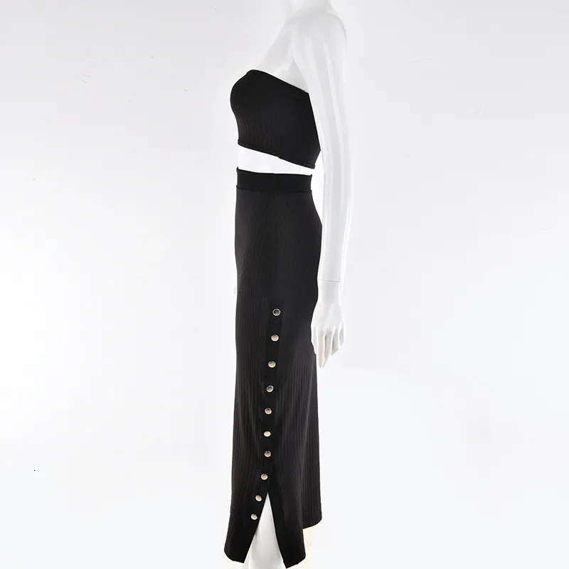 Women's Summer Casual Sheath Off-Shoulder Two-Piece Dress