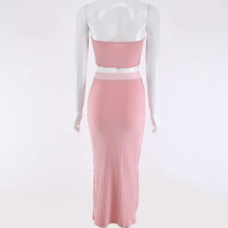 Women's Summer Casual Sheath Off-Shoulder Two-Piece Dress