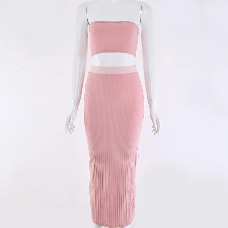 Women's Summer Casual Sheath Off-Shoulder Two-Piece Dress
