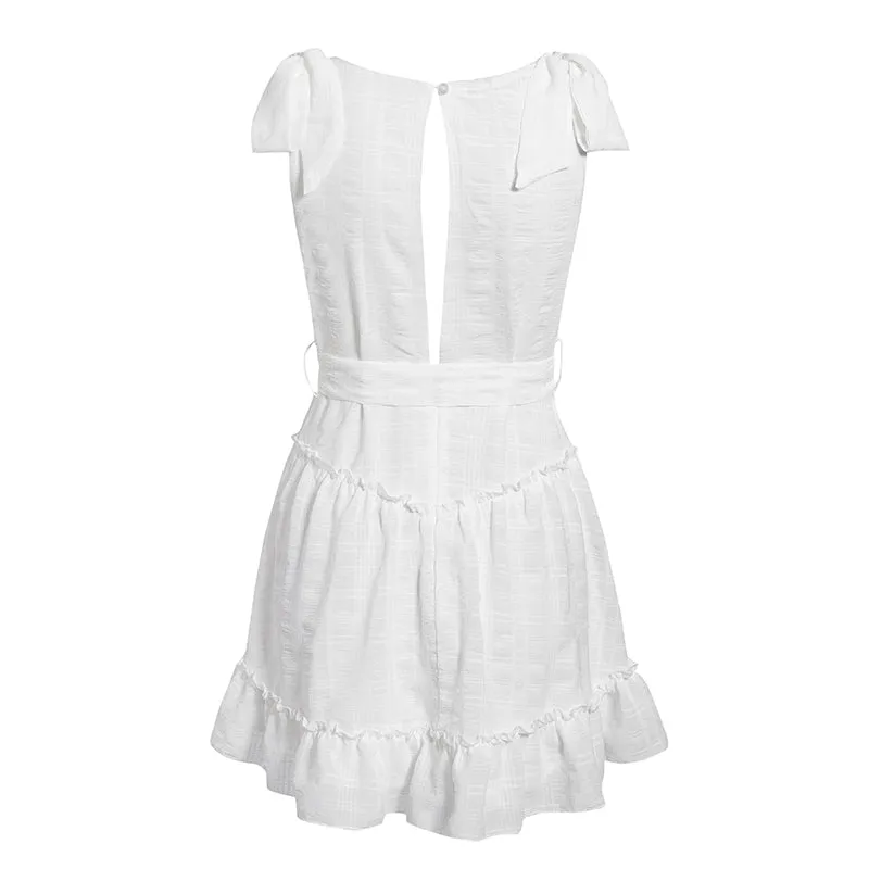 Women's Summer Casual V-Neck A-Line Sleeveless Dress