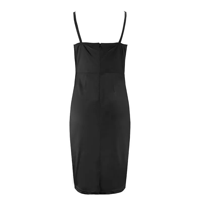 Women's Summer Midi Asymmetrical Sheath Dress