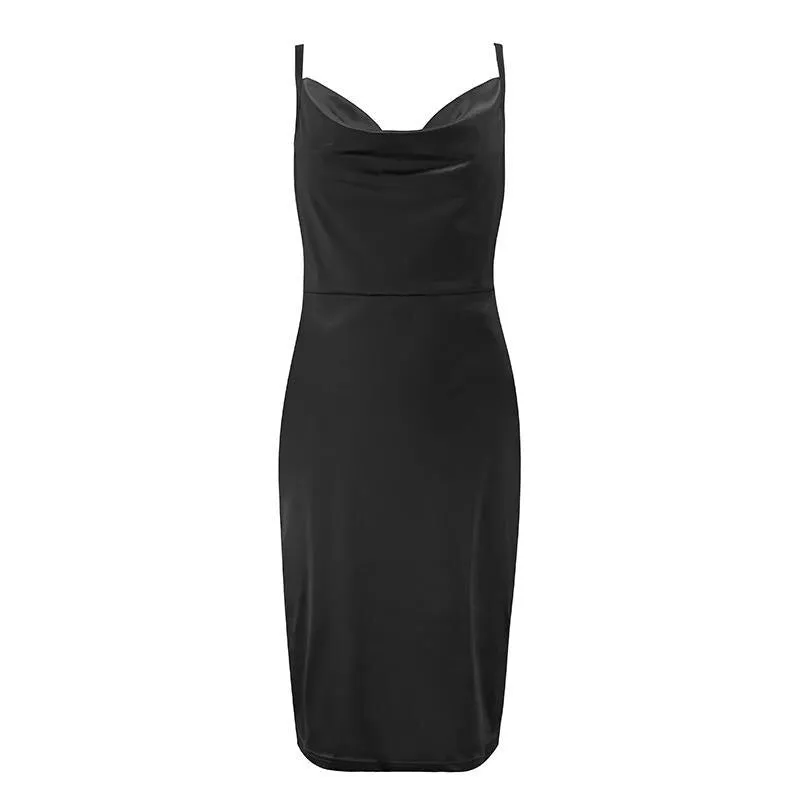 Women's Summer Midi Asymmetrical Sheath Dress